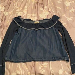 Anthropologie cloth & stone off the shoulder top
